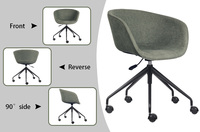 Fauteuil de loisirs commercial moderne en tissu, style nordique, pour salle de réception et de négociation de bureau, réglable en hauteur