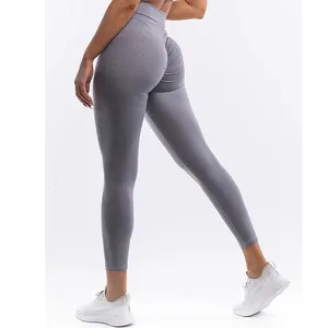 Bum Wholesale Women Athletic Fitness Wear Recycled Nylon Elastic High Waist Scrunch Bum Lift Pants