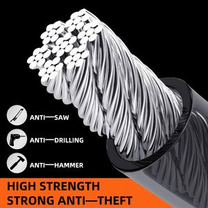 FARBIN הגה נעילת מכונית מושב חגורת מנעול נגד גניבת מכשיר נגד גניבה רצועות אבטחה נגד גניבת רכב מנעול - Product Image 5