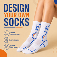 Chaussettes de sport en coton personnalisées à faible MOQ avec logo, respirantes, absorbant les chocs, pour le basketball, chaussettes tricotées pour hommes pour les sports de plein air