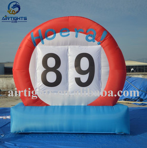 Panneau de signalisation gonflable géant de 3m, âge ou Logo personnalisé, panneau HOERA pour fête d'anniversaire - Product Image 6