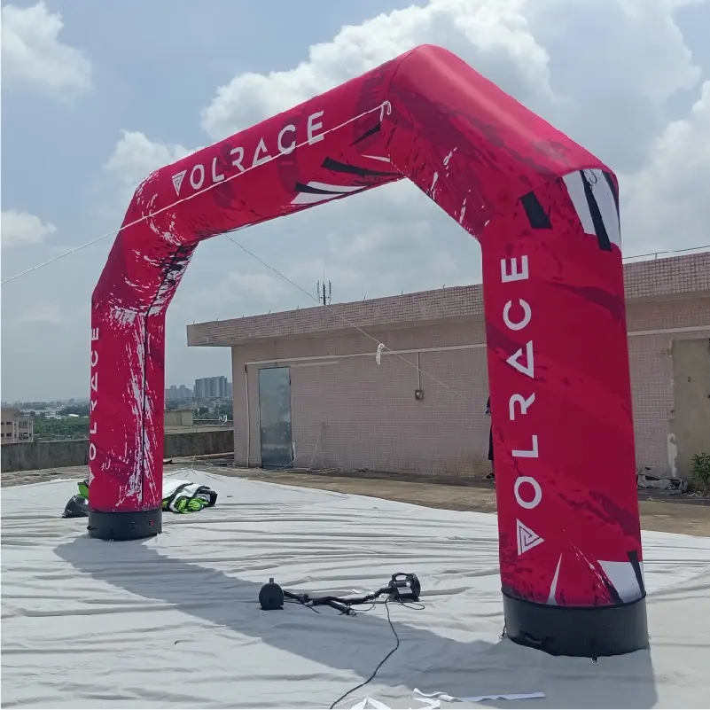 Hot Sale Aangepaste Outdoor Sportrace Sponsor Boog Inflatables Reclame Voor Start En Finish