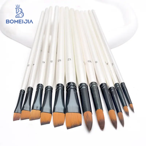 Набор из 6 предметов, жемчужно-белая деревянная ручка, нейлоновые акварельные акриловые кисти для рисования - Product Image 1