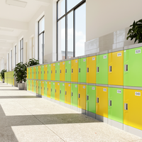 Casiers de vestiaire modernes, durables, multi-portes, étanches, avec serrure électronique, en plastique écologique, pour salle de sport, armoire à vêtements assemblée