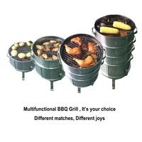 Mini barbecue portable d'extérieur, fumoir, grill, four à charbon pour steak, pizza, poulet
