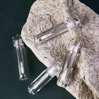 En stock, pas de MOQ, flacon distributeur d'huile à lèvres transparent à paroi épaisse de 3 ml, tube vide pour gloss à lèvres, emballage pour rouge à lèvres