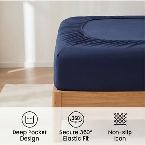 Juego de Sábanas de Microfibra Suave Premium de 90 g/m², Diseño Moderno y Minimalista, para <span class=keywords><strong>Cama</strong></span> Doble, Directo de Fábrica, MOQ Bajo - Product Image 3