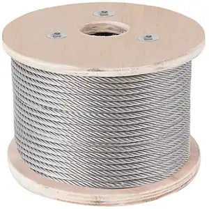 Kabel tali kawat baja tahan karat, 1*7 304 316 0.3mm