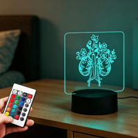 Lampe de bureau LED acrylique 3D Design créatif 3D Organes humains Cerveau Poumons Image Veilleuse