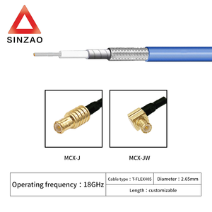 Wayiii tùy chỉnh T-FLEX405 mcx Nam để mcx nam góc bên phải cáp đồng trục lắp ráp che chắn lò vi sóng cáp thông tin liên lạc - Product Image 4