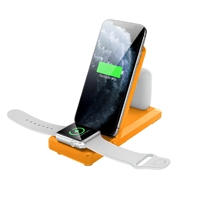 Support de charge sans fil magnétique 3 en 1 pliable 15W, support vertical pour téléphone, montre et écouteurs, pour la maison et le bureau