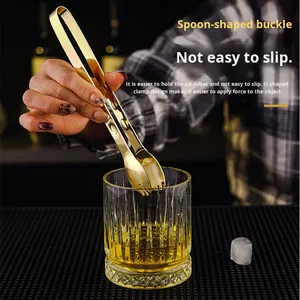 Mini Pinze da Servizio in Acciaio Inox per Ghiaccio, Zucchero, Antipasti, Whisky, Dessert, Caffè, Tè, Feste, <span class=keywords><strong>Cucina</strong></span>, Bar, Catering - Product Image 2