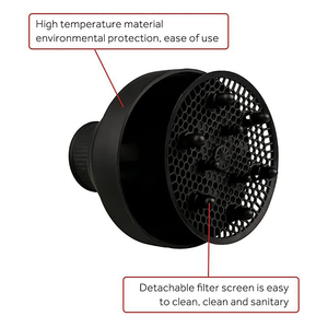 Difusor de Secador de Pelo Plegable de Silicona y Plástico para Salón de Belleza <span class=keywords><strong>WangDa</strong></span>, Negro, Resistente al Calor, Profesional - Product Image 2