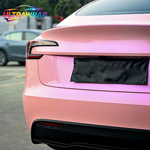 Vinilo para Rotulación de Coches Rosa Brillante de PET TPU Fundido, Auto-Reparable, de Fábrica, 1.52X17M/5X59FT, Pegatinas HD Fantásticas para Coches, Venta al por Mayor - Product Image 2