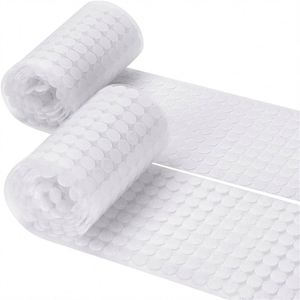 High Quality 2 Million Pairs 16mm White Self-<b>Adhesive</b> <b>Hook</b> and Loop Coins/Dots Double Sided Factory Wholesale - Product Image 3
