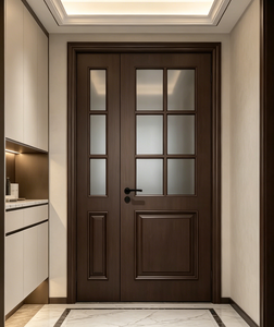Portes d'appartement classiques en bois anti-effraction avec finition soignée, portes anti-effraction finition mate/brillante - Product Image 6