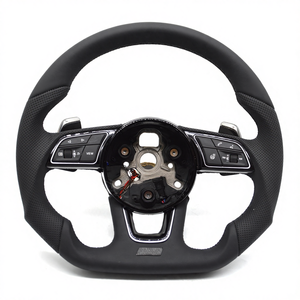 <span class=keywords><strong>Volante</strong></span> Deportivo de Cuero Negro Completo con Base Plana para <span class=keywords><strong>Audi</strong></span> <span class=keywords><strong>A3</strong></span> A4 A5 A6 A7 S4 B9.5 S5 TT 8J - Product Image 2