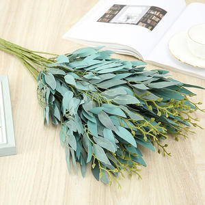 Feuilles de Saule Artificielles en Soie Vertes pour Décoration Maison et Mariage, Fleur Artificielle Simulée, Vente Chaude - Product Image 4