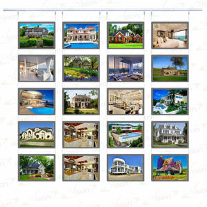 Cadre d'affichage rectangulaire double face <span class=keywords><strong>pour</strong></span> intérieur, support de panneau LED <span class=keywords><strong>pour</strong></span> affichage de bien immobilier, boîte lumineuse suspendue <span class=keywords><strong>pour</strong></span> <span class=keywords><strong>vitrine</strong></span> - Product Image 2