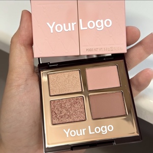 Palette de fards à paupières OEM Pillow Quad, 4 couleurs, tons rose et marron, paillettes fines, longue tenue, fini délicat, haute pigmentation, maquillage pour les yeux - Product Image 2