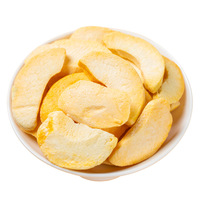 100 g/sac Croustilles de pêche au miel lyophilisées aromatisées FD, collation de fruits séchés du Shandong pour gâteaux flocons de neige, durée de conservation de 360 jours