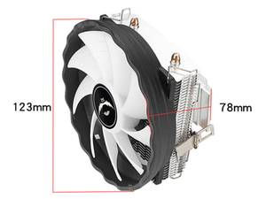 QiuzAim 2011 <span class=keywords><strong>CPU</strong></span> <span class=keywords><strong>Cooler</strong></span> 2 tubos de calor 12cm ventilador silencioso Intel LGA 2011-v4 <span class=keywords><strong>AMD</strong></span> AM3 AM4 3/4 Pin disipador de calor Material de cobre 5V Luz - Product Image 6