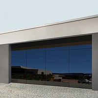 Portes de garage en verre en alliage d'aluminium de haute qualité, personnalisables