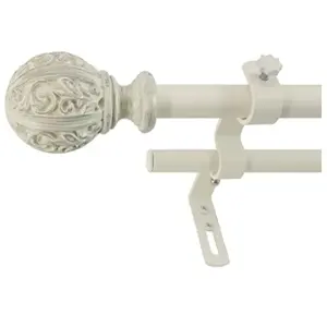 Factory direct metal curtain rods double drapery rod curtain pole sets