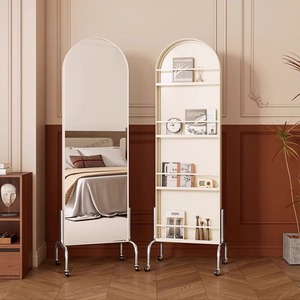 Étagère à livres multifonctionnelle 2025, miroir sur pied, rangement, porte-revues et porte-journaux, miroir de <span class=keywords><strong>corps</strong></span> entier mobile - Product Image 3