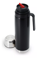 Thermos moderne en acier inoxydable de 1 litre isolé sous vide avec poignée écologique de grande capacité pour le thé Yerba Mate