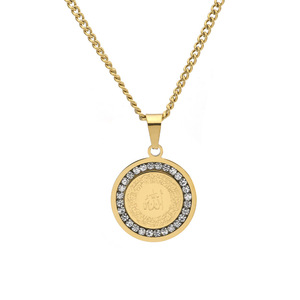 Colliers pendentifs en acier inoxydable avec calligraphie arabe musulmane en zircon personnalisé, bijoux de mode pour femmes 2024 - Product Image 6