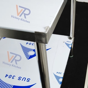 VICTORY KITCHEN Banco de Trabajo Moderno de Acero Inoxidable con Patas Cuadradas para Uso Comercial en Restaurantes - Product Image 3