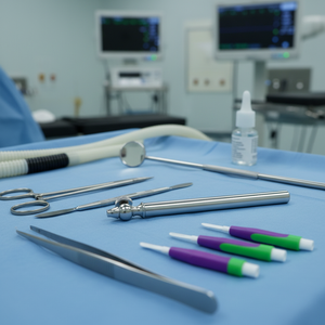 Stainless Steel KOLLE <b>Microscopic</b> Needle Holder Plastic Handle Custom Made Private Label Blood Lancets and Laryngeal Mirror - Product Image 3