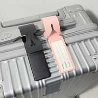 Étiquette de bagage personnalisée en cuir PU pour compagnies aériennes, avec étiquette vierge, étiquette de valise tendance, étiquette d'identification pour accessoires – Offre Spéciale
