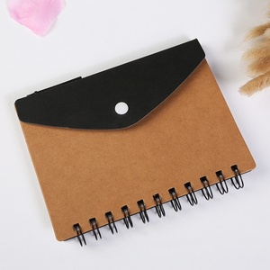 Sáng Tạo Thẻ Gói Cuộn Dây Stapled Loose-Leaf Máy Tính Xách Tay Da Bò Bìa Cuốn Sách Nhật Ký Cho Khuyến Mại Memo Pad - Product Image 2