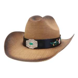 Sombrero Fedora de Paja N46 con Bordado a Mano y Estilo de Imagen, Accesorio de Cinta y Cuerda para Primavera/Verano, Ideal para Negocios y Viajes - Product Image 2