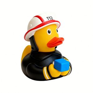 Promo Jouet 2025 – Vente en Gros Canard en Caoutchouc Dessin Animé pour Enfants – Jouet de Bain Douche Pompier Anti-Stress - Product Image 1