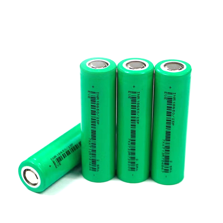 12C 방전 속도 18650 충전식 배터리 3.7v 2500mah 18650 리튬 이온 배터리 디지털 배터리