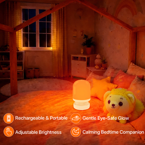 <span class=keywords><strong>Veilleuse</strong></span> LED portable à intensité variable pour chambre d'enfant, sans lumière bleue/scintillement, lumière rouge 1600K 625~630 nm - Product Image 2