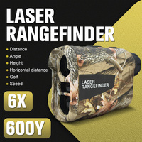 Télémètre laser de chasse camouflage INORM LA 600 avec emballage personnalisé, objectif 6X, verrouillage de la visée, vibration, batterie rechargeable, écran LCD