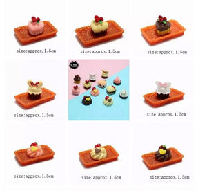 Abalorio de resina con forma de postres de simulación para materiales de joyería creativa DIY, accesorios para juegos de comida y juegos - Product Image 6