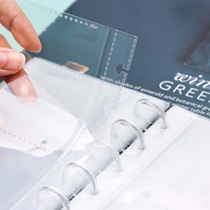 फ्रॉस्टेड पीपी कवर के साथ डिस्बाउंड फोटो एल्बम 20 शीट स्पष्ट pp फोटोकार्ड आस्तीन 6 डिस्क बाध्य आयोजक बाईं ओर खुली जेबें - Product Image 5