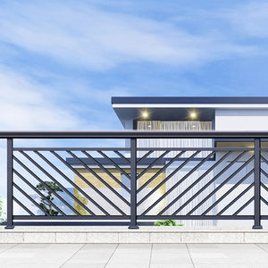 Clôture <span class=keywords><strong>en</strong></span> métal aluminium simple avec capuchons de poteaux de clôture décoratifs modélisés <span class=keywords><strong>en</strong></span> 3D à bas prix <span class=keywords><strong>en</strong></span> fonte noire - Product Image 3