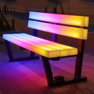 Tùy chỉnh RGB màu thay đổi chiếu sáng <span class=keywords><strong>LED</strong></span> đồ nội thất ánh sáng lên băng ghế dự bị ghế Patio công viên vườn băng ghế dự bị ngoài trời - Product Image 4