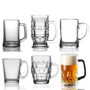 Mug Transparent en <span class=keywords><strong>verre</strong></span> avec logo personnalisé, 300-1000ML, 1 pièce, tasse de bière, avec poignée, bon marché, vente en gros, livraison gratuite - Product Image 2
