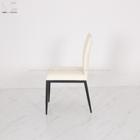Chaise de salle à manger en cuir rembourrée, style minimaliste, mobilier de salle à manger moderne nordique de luxe, pour table à manger