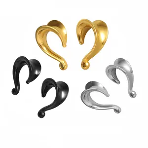 Özelleştirilmiş DIY paslanmaz çelik kulak Piercing kanca kulak genişletici ağırlıkları göstergeleri Piercing göbek takısı