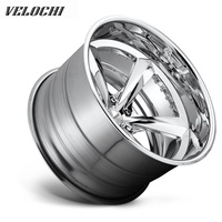 Rines Deportivos VLC de 2 Piezas para Auto, Aleación 5X130 5x120 6x139.7 para Jeep, Camioneta C10, 18-24 Pulgadas, Cóncavos, Forjados, Pulidos, Cromados