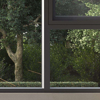 Fenêtre coulissante en aluminium à rupture de pont thermique sur mesure, triple vitrage isolant, fixe, moderne, résidentielle et commerciale, à économie d'énergie