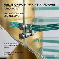 Verre Trempé Stratifié de Sécurité pour Escaliers en Spirale, Marches d'Escalier Courbes Modernes en Verre, Verre de Construction Renforcé – Direct Usine